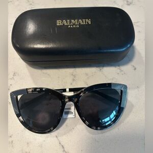 Balmain Black Tortoise Cat Eye Women's Sunglasses - NWT